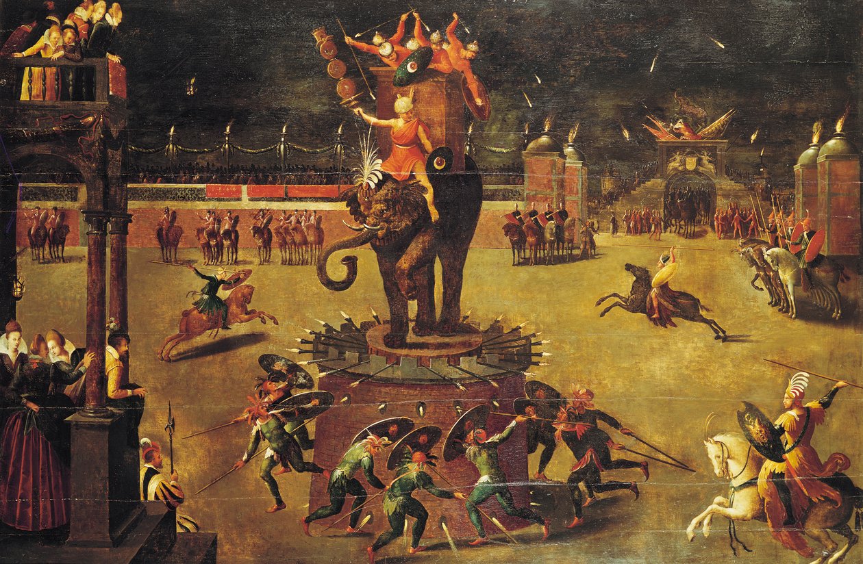 O carrossel de elefantes de Antoine Caron