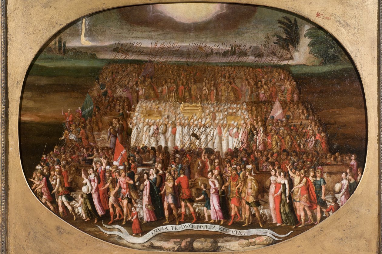 O Êxodo das Doze Tribos de Israel com a Arca da Aliança de Antoine Caron