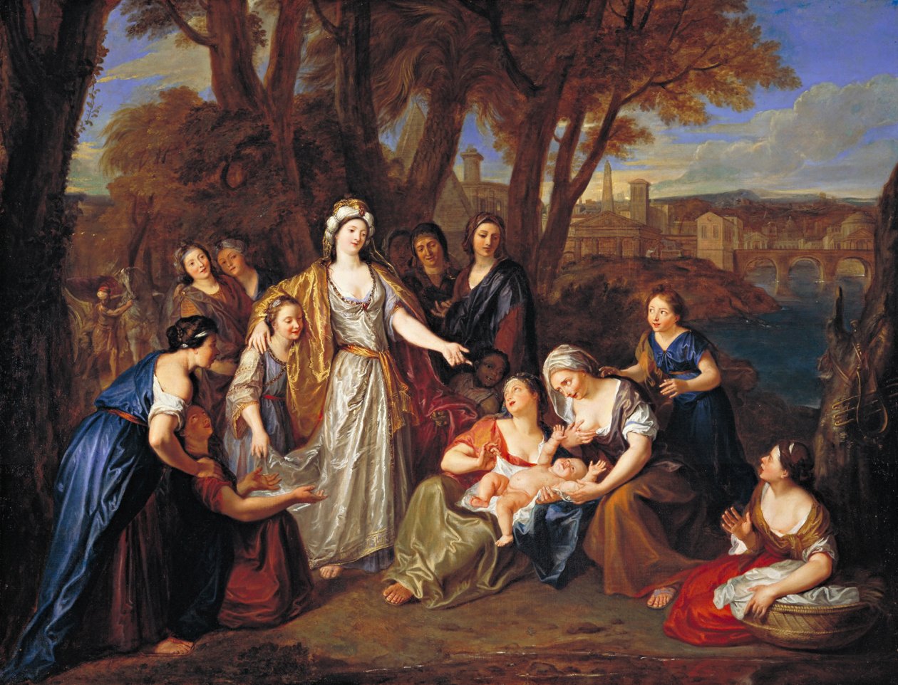 A descoberta de Moisés, antes de 1699 de Charles Antoine Coypel
