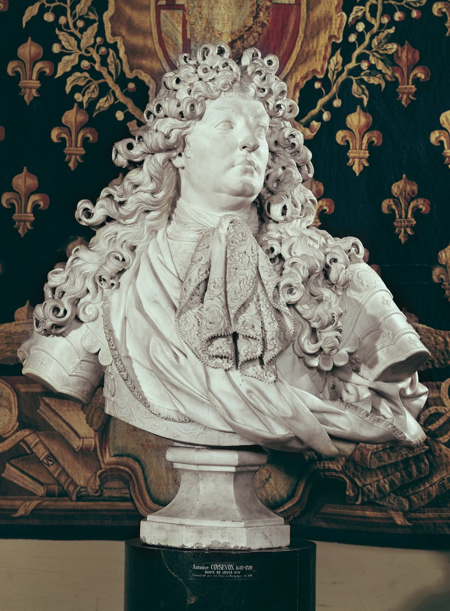 Busto de Luís XIV (1638-1715) 1686 (mármore) de Antoine Coysevox
