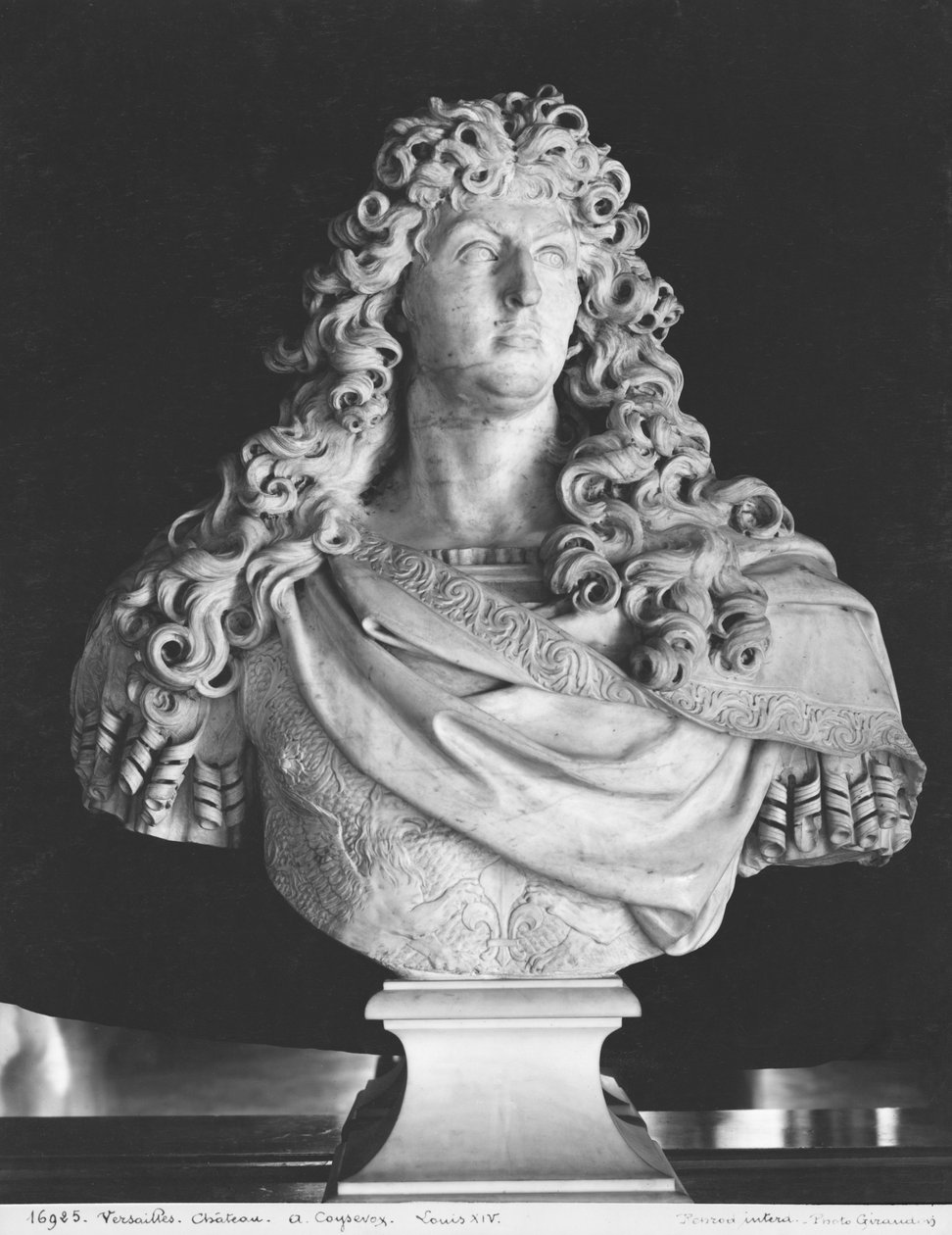 Busto de Luís XIV (1638-1715) c.1678-81 (mármore) de Antoine Coysevox