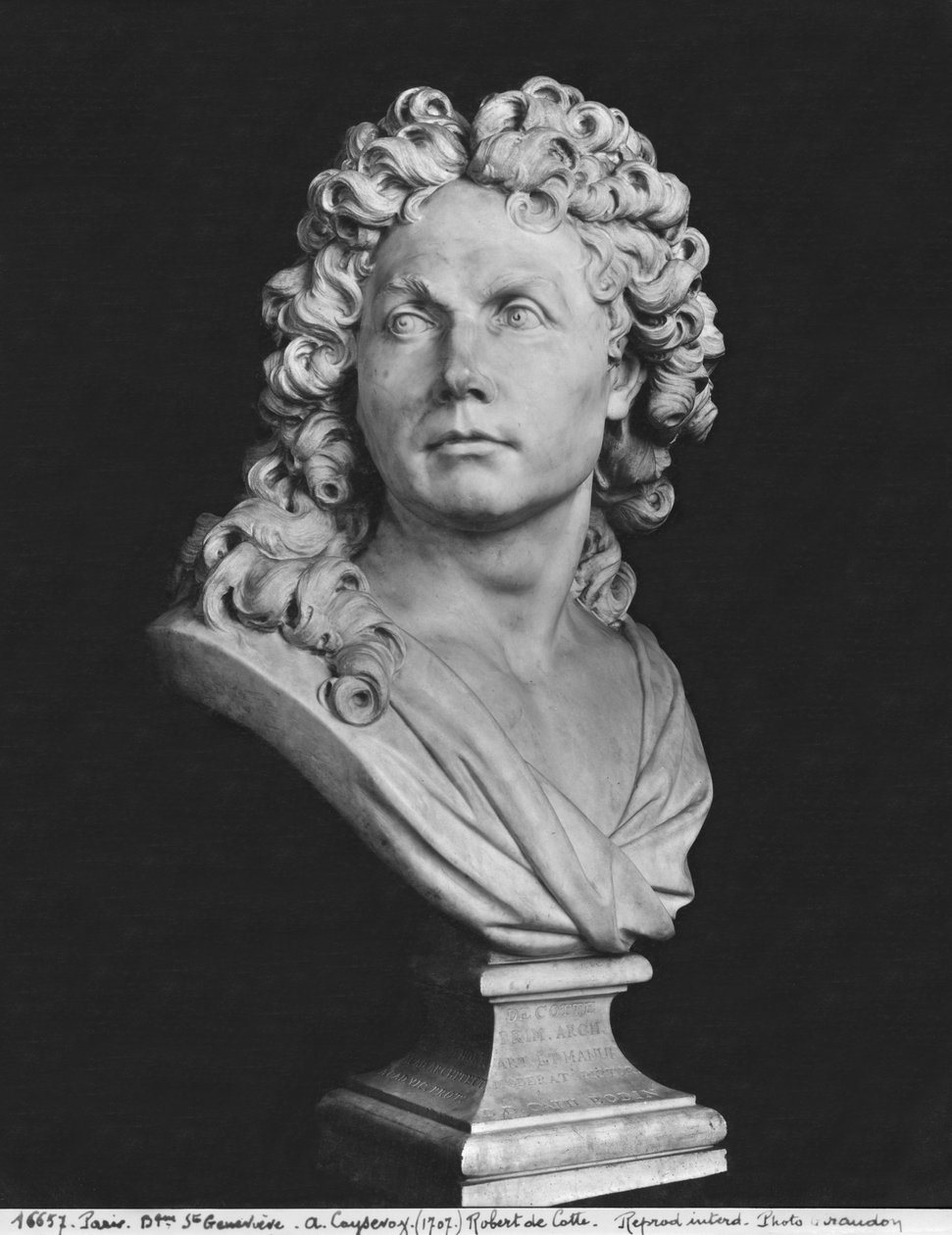 Busto de Robert de Cotte, 1707 (ver também 346010, 346011) (mármore) de Antoine Coysevox