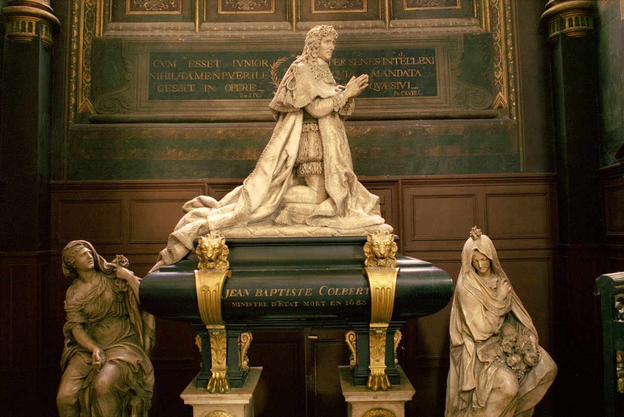 Túmulo de Jean-Baptiste Colbert de Torcy (1619-83) c.1685-87 (mármore e é considerado bronze) (ver também 248119 e 248120) de Antoine Coysevox