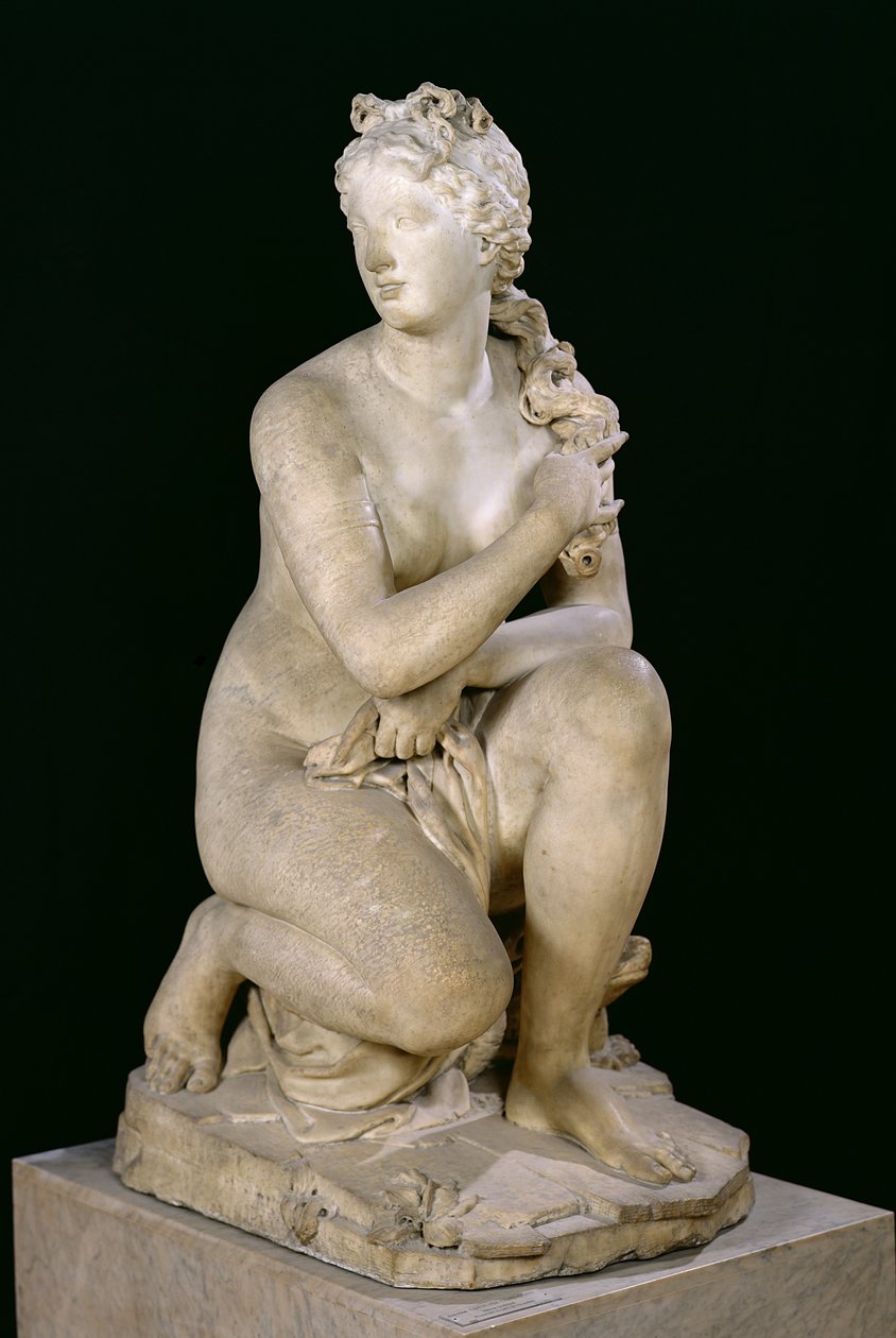 Vênus Crouching, 1686 (mármore) de Antoine Coysevox