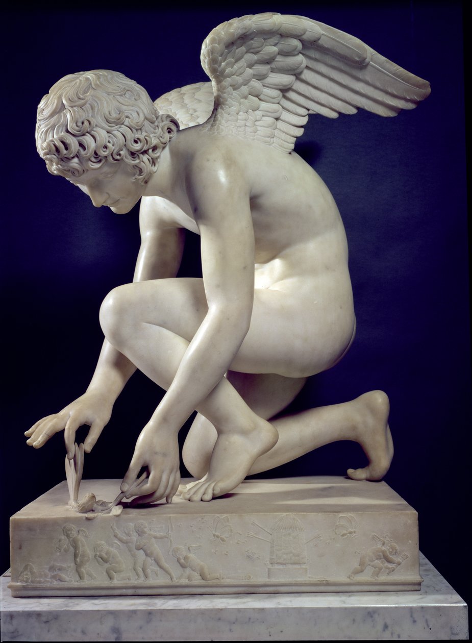 Cupido, 1817 (mármore) de Antoine Denis Chaudet