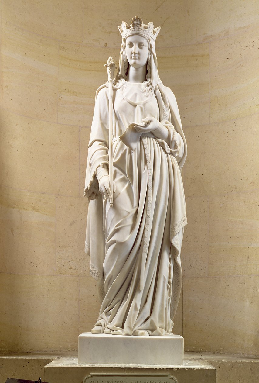 Blanche de Castela (1188-1252) Rainha da França, 1837 (mármore) de Antoine Etex