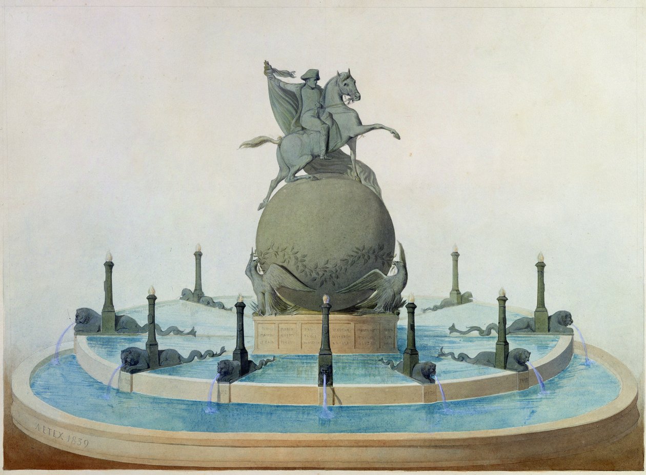 Projeto para o monumento à glória de Napoleão, 1839 de Antoine Etex