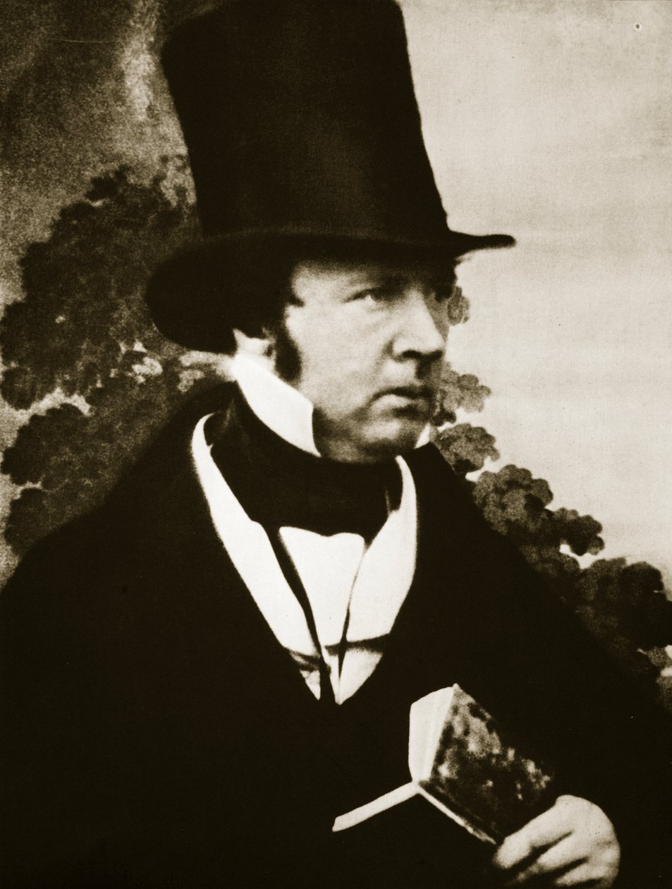 Retrato de Fox Talbot (foto sépia) de Antoine Francois Jean Claudet