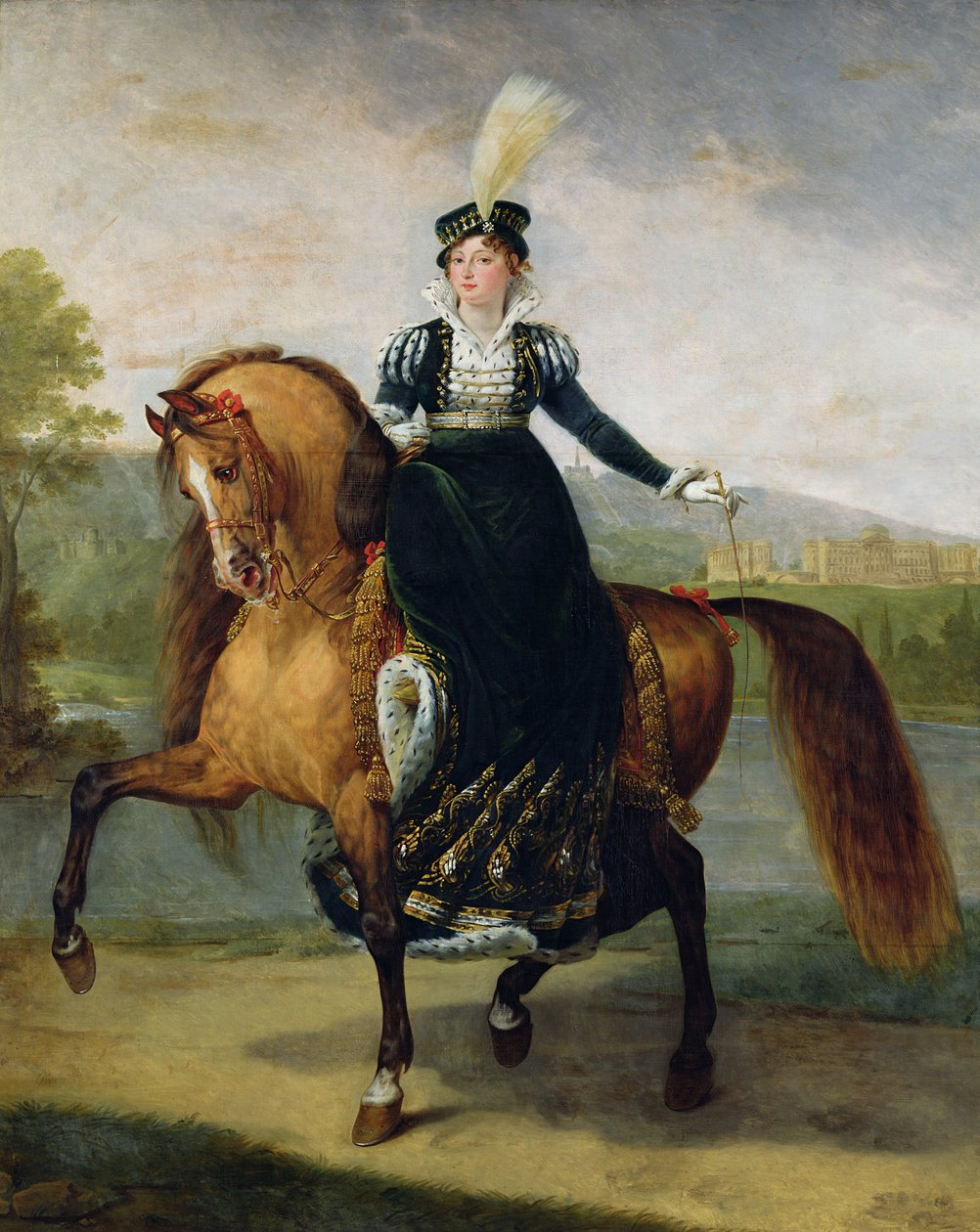 Retrato equestre de Catarina de Wurtemberg de Antoine Jean Gros