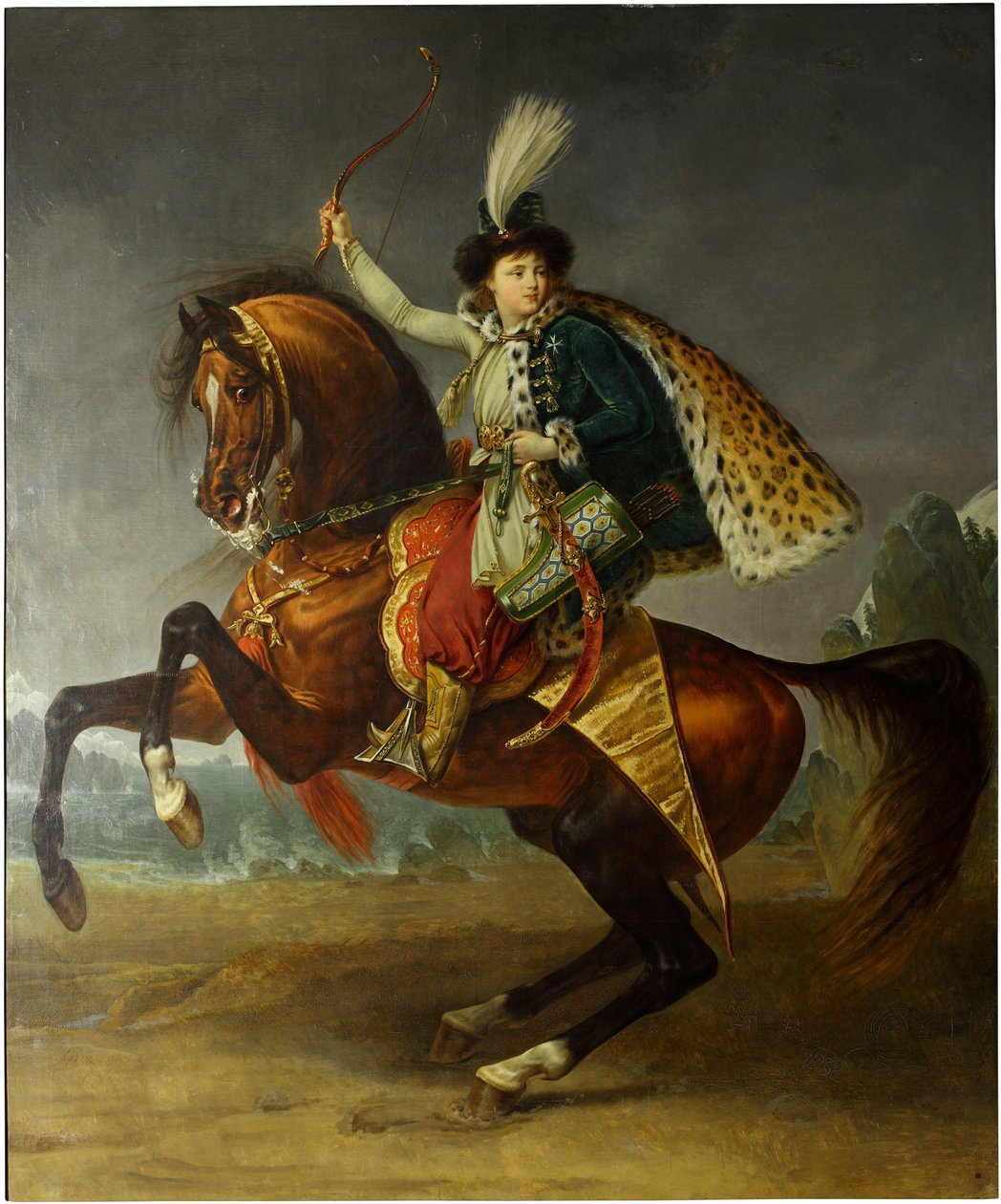 Retrato equestre do príncipe Boris Yusupov de Antoine Jean Gros