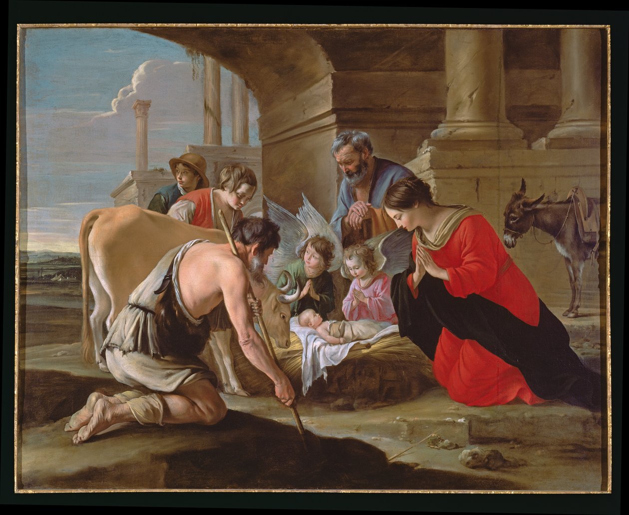 A Adoração dos Pastores, c.1638 (ver também 99452 e 495750) de Antoine Le Nain