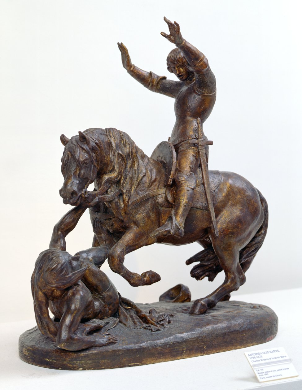 Carlos VI na floresta de Le Mans, 1833 (gesso) de Antoine Louis Barye