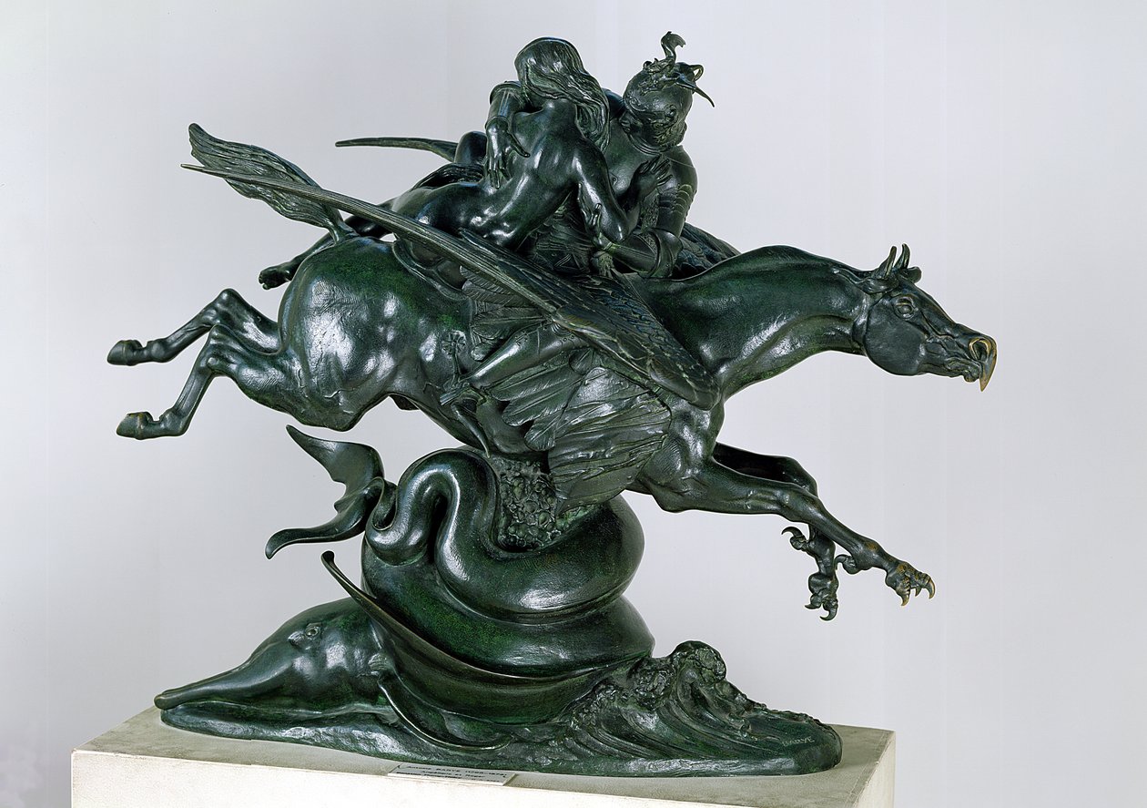 Ruggiero e Angelica (bronze) de Antoine Louis Barye