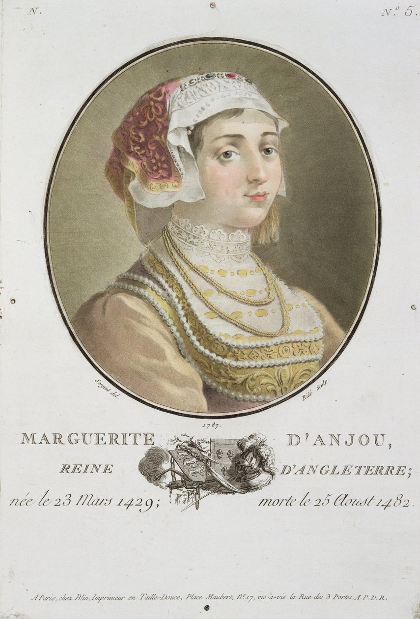 Marguerite d&39;Anjou (1429-82) gravada por Ride, 1787 de Antoine Louis Francois Sergent Marceau