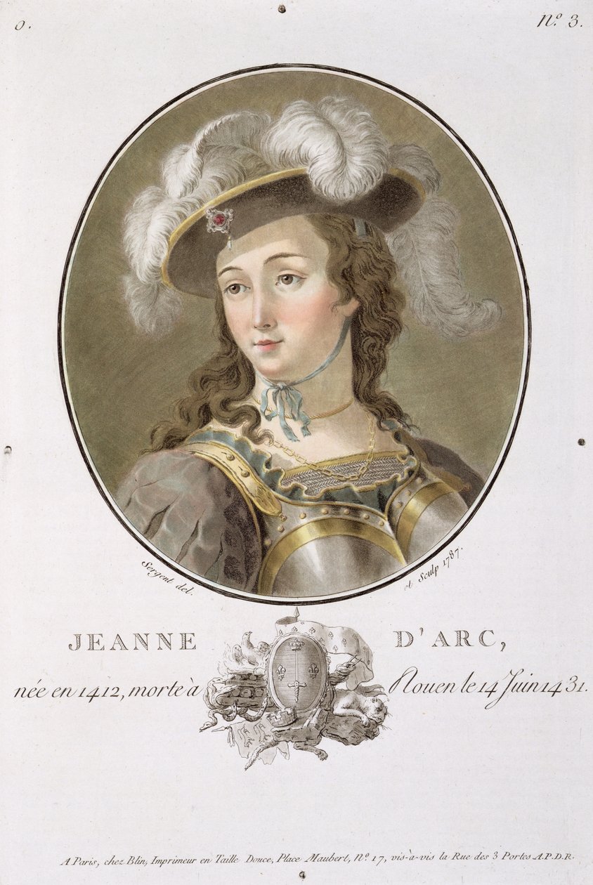 Retrato de Joana d&39;Arc (1412-31), 1787 de Antoine Louis Francois Sergent Marceau