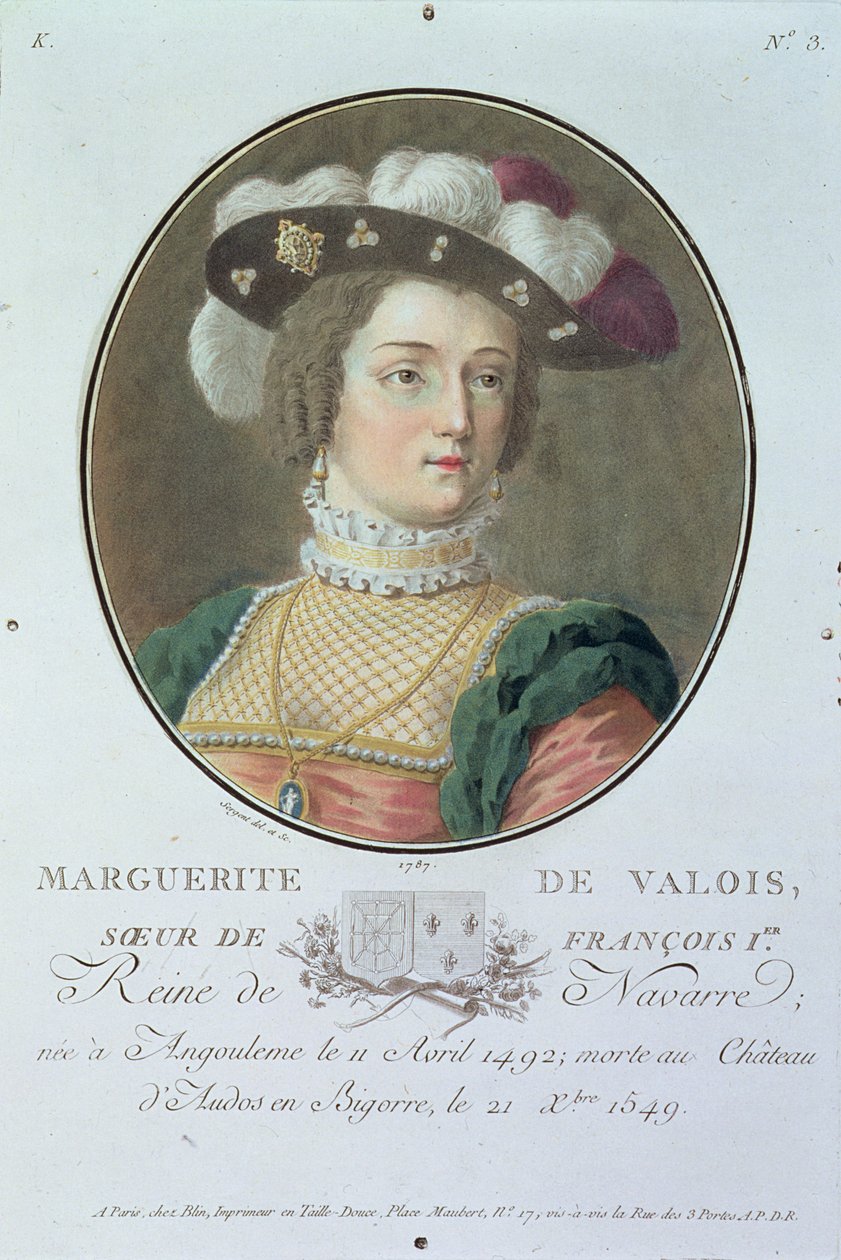 Retrato de Marguerite de Valois (1492-1549), 1787 de Antoine Louis Francois Sergent Marceau