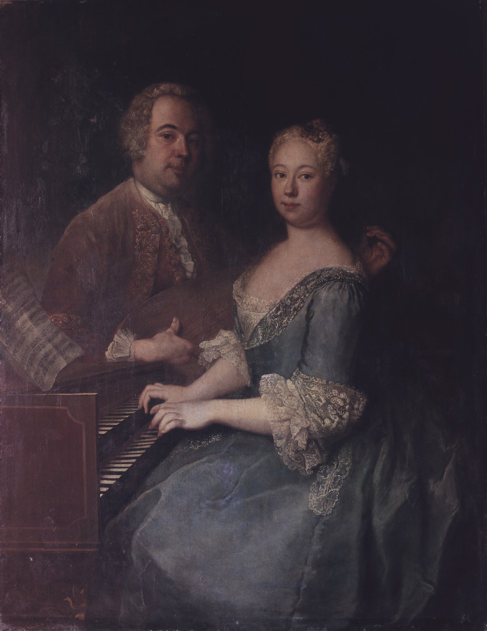 Karl-Heinrich Graun e sua esposa Anna-Louise, c.1735 de Antoine Pesne