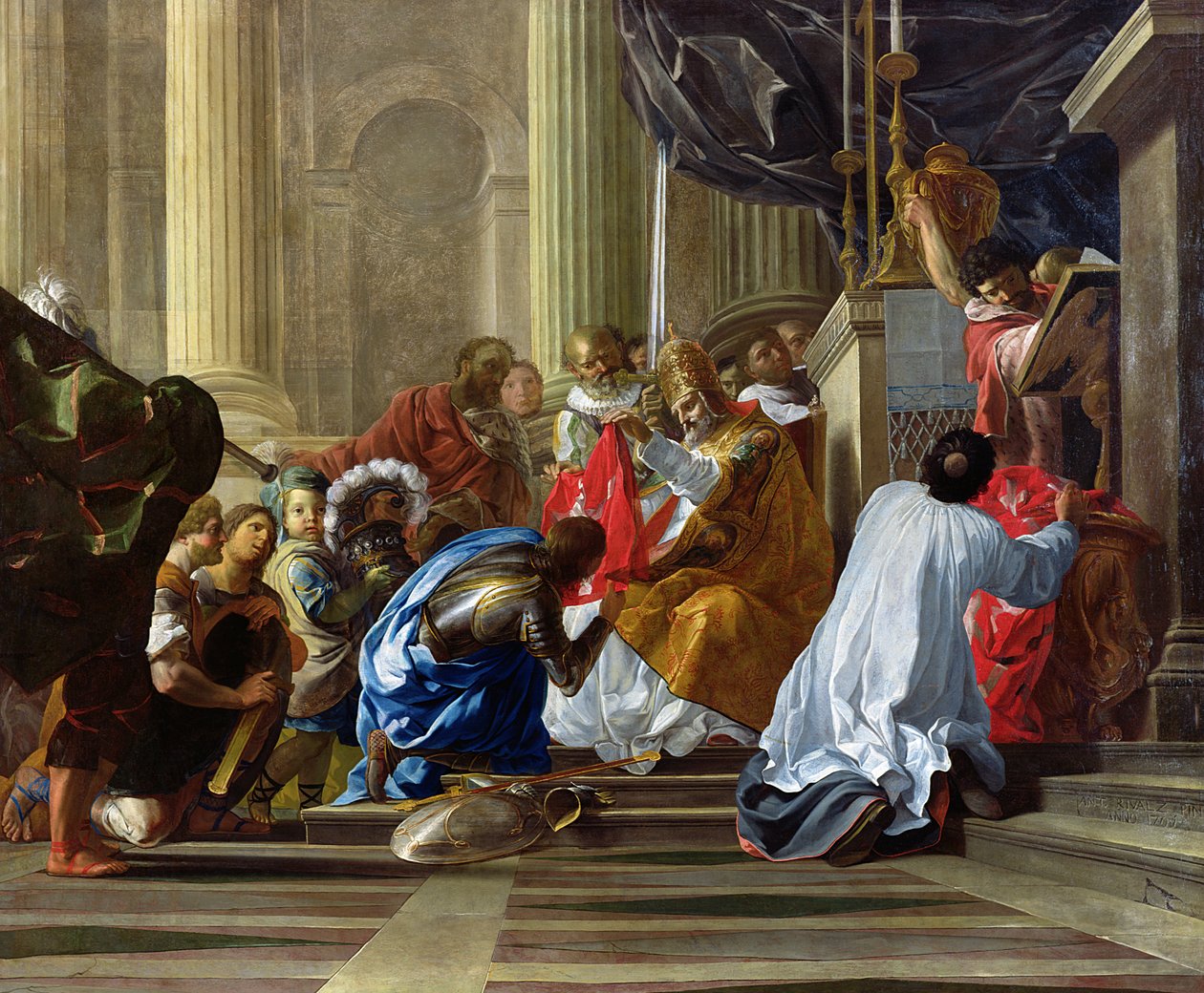 Raymond IV de Saint-Gilles (c.1043-1105) Tomando a cruz, 1706 de Antoine Rivalz