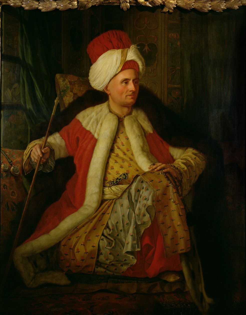 Charles Gravier (1717-1787) Conde de Vergennes em traje oriental, 1766 de Antoine de Favray