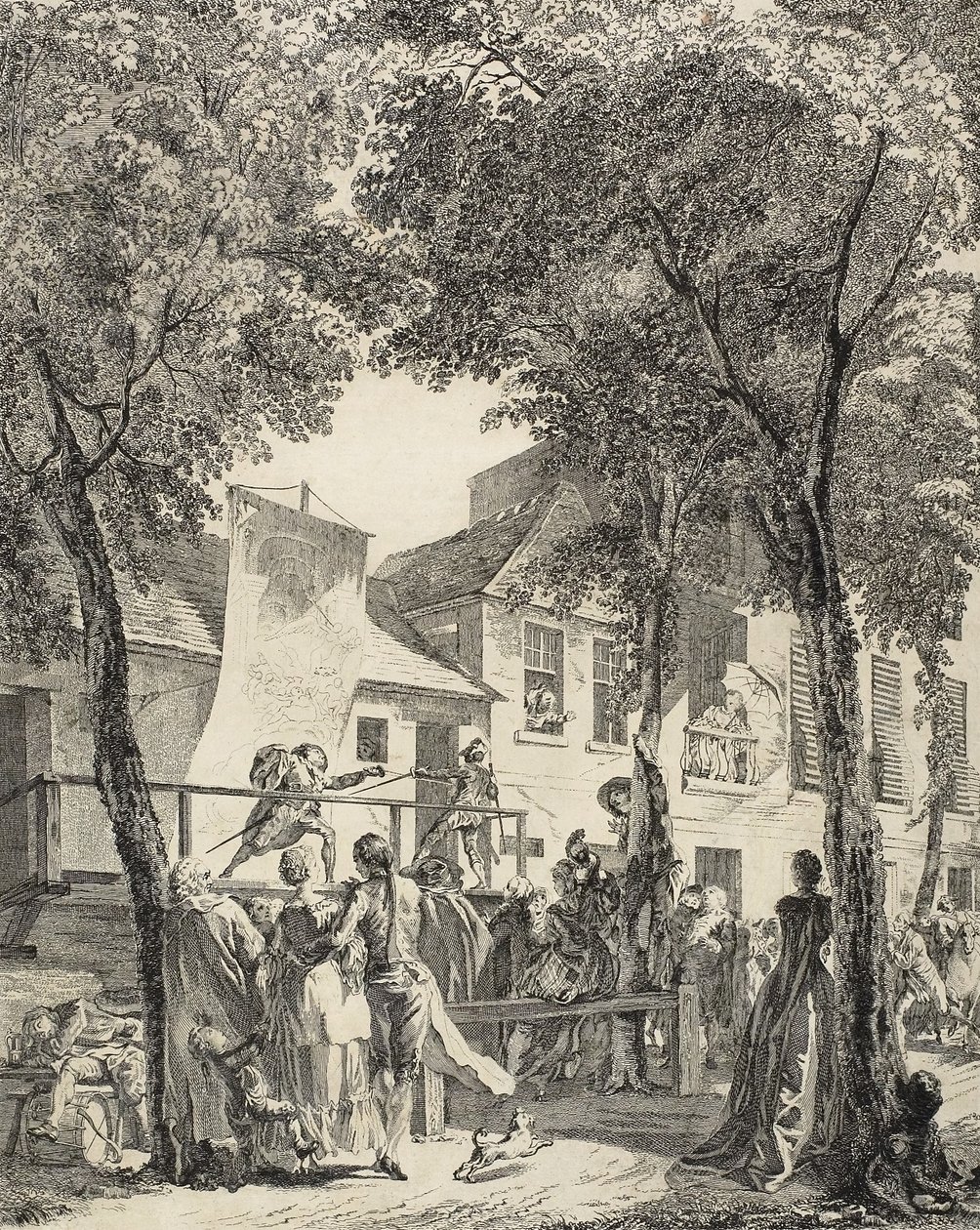 O desfile no Boulevard, 1760 de Antoine Jean Duclos