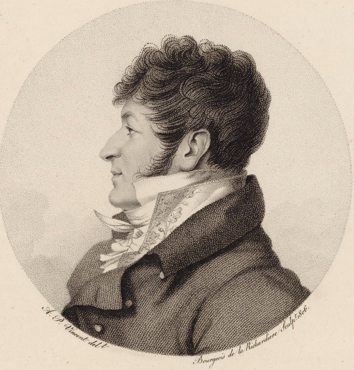 Retrato do compositor Charles-Henri Plantade 1764-1839, 1806. de Antoine Achille Bourgeois de La Richardiere