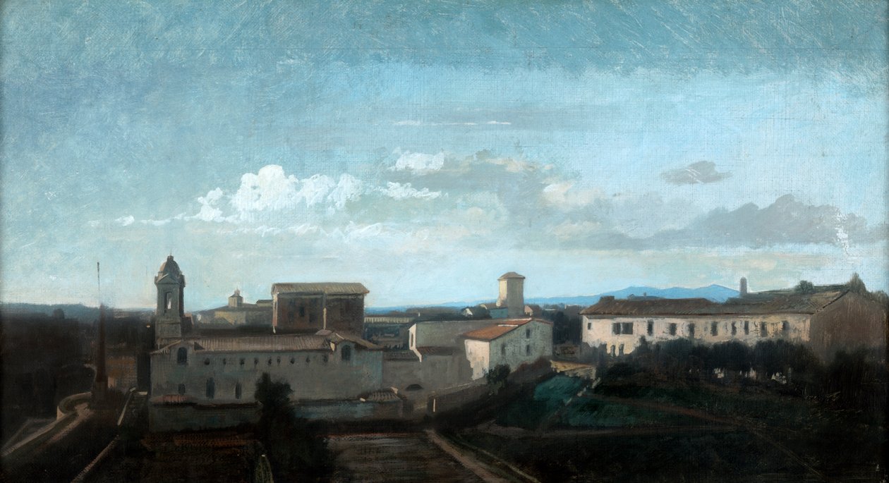 A Igreja de La Trinite des Monts, Roma, século XIX de Antoine Auguste Ernest Hebert