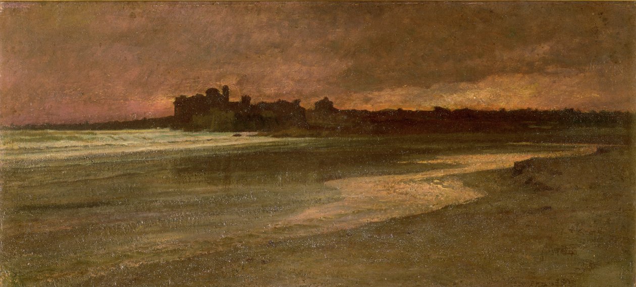 Nettuno, noite na praia de Antoine Auguste Ernest Herbert or Hebert