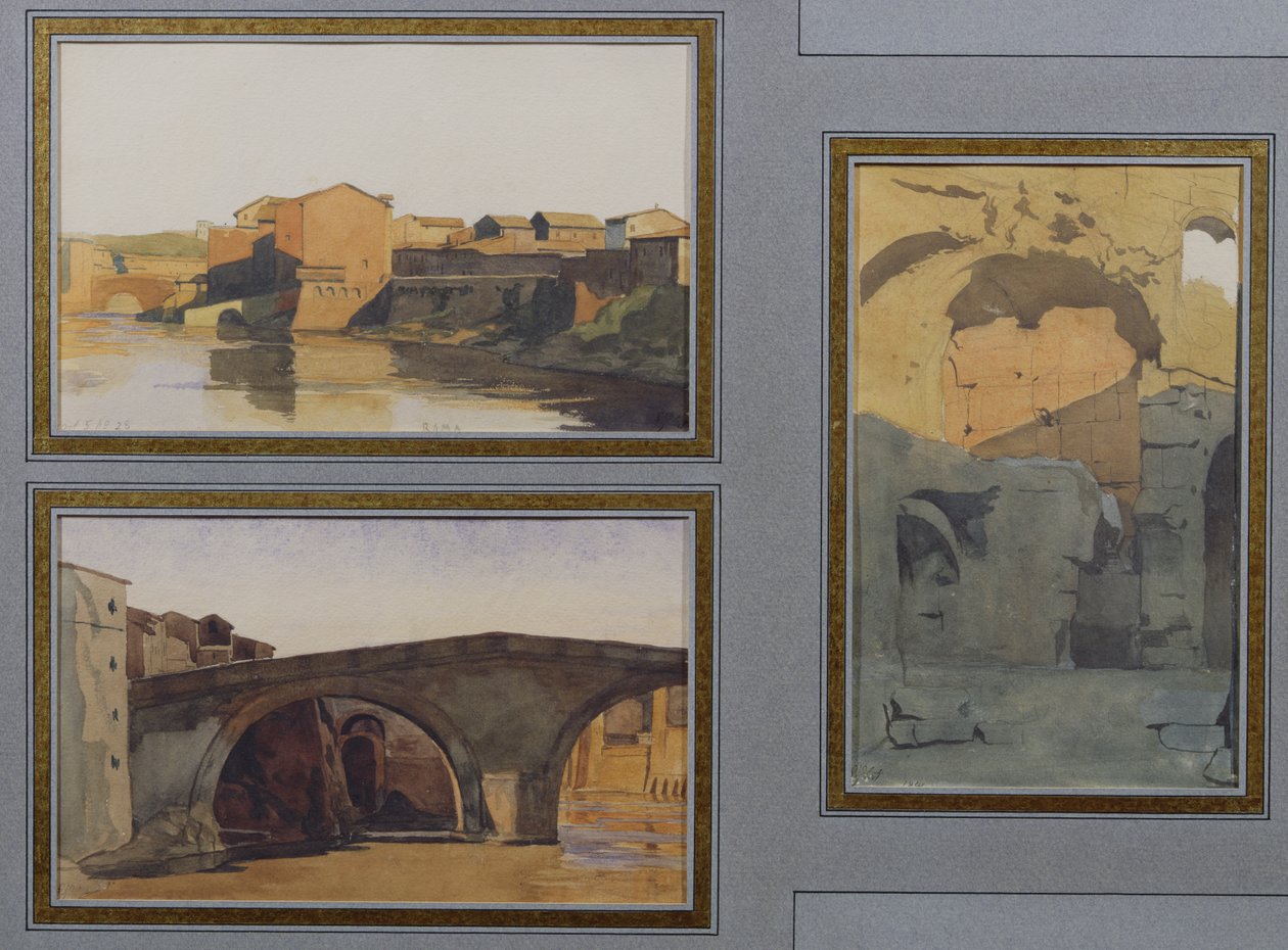 O Tibre, Cloaca Maxima e Ponte Rotto de Antoine Auguste Ernest Herbert or Hebert