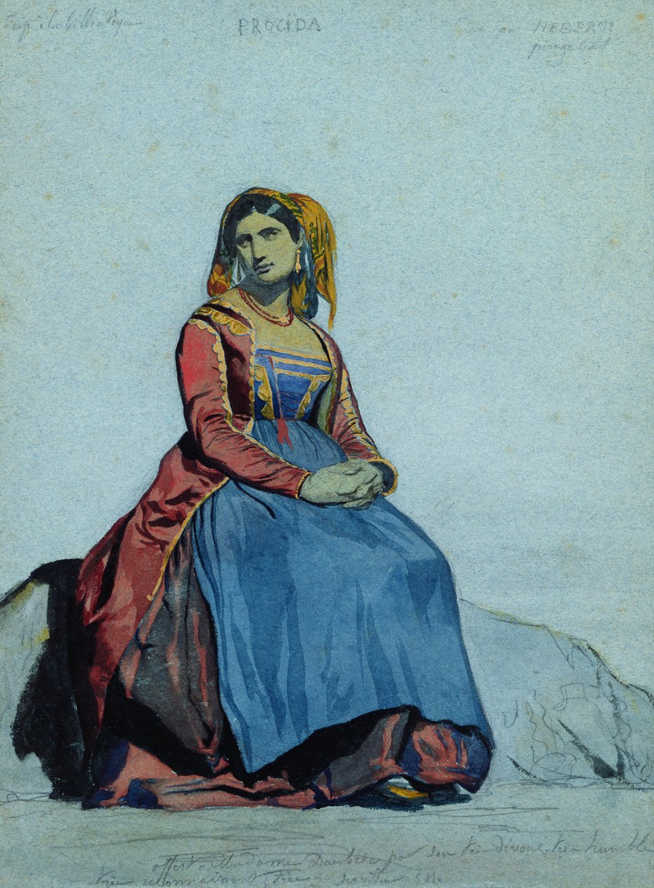 Mulher de Procida, sentada de Antoine Auguste Ernest Herbert or Hebert