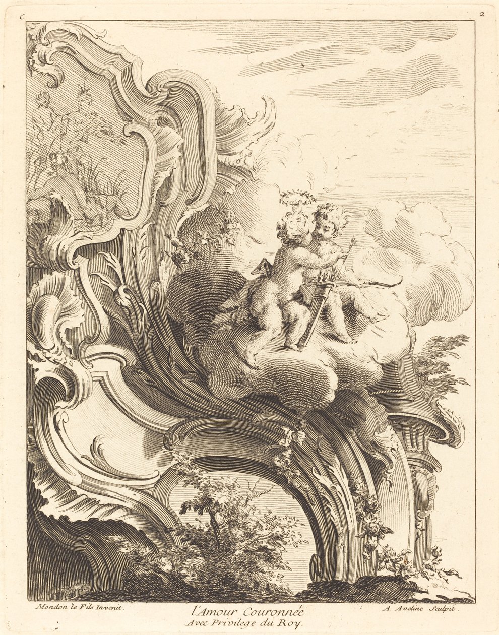 Cupido coroado, 1736. de Antoine Aveline