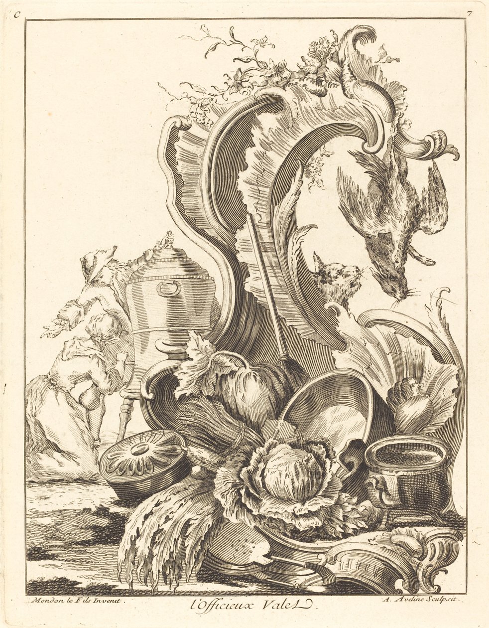 o valete não oficial, 1736. de Antoine Aveline