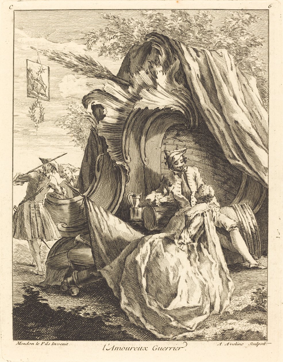 o amante guerreiro de Antoine Aveline after Jean Mondon