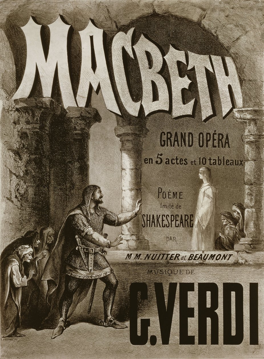 Poster para a ópera Macbeth de Giuseppe Verdi (cartaz) de Antoine Barbizet