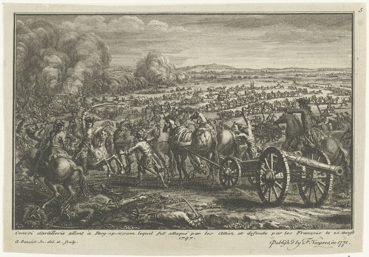 Ataque aliado a um transporte de artilharia francês, 1747 Convoi d