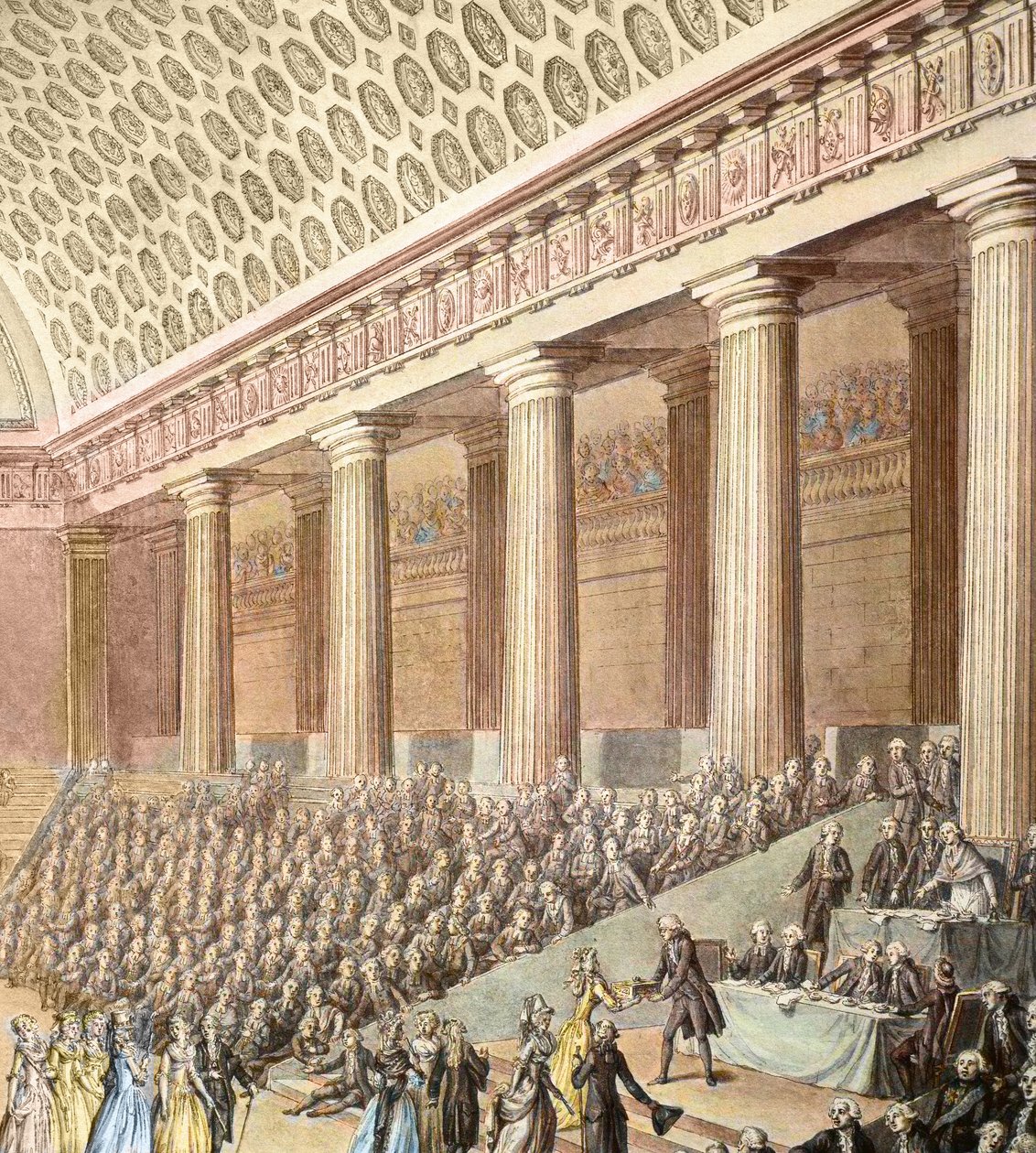 Revolução Francesa: Presente de jóias feitas por senhoras artistas para a Assembleia Nacional em 7 de Setembro de Antoine Borel