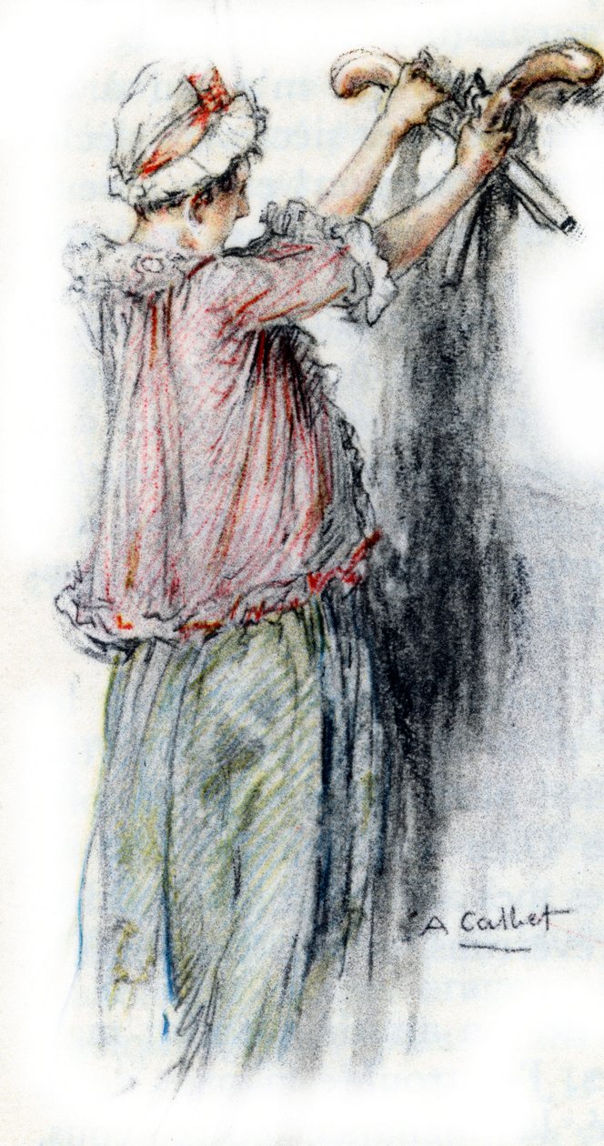 Charlotte destaca as pistolas Albert para as dar ao Werther. de Antoine Calbet