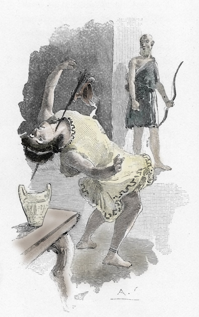 Odyssey by Homer: o assassinato dos pretendentes de Antoine Calbet