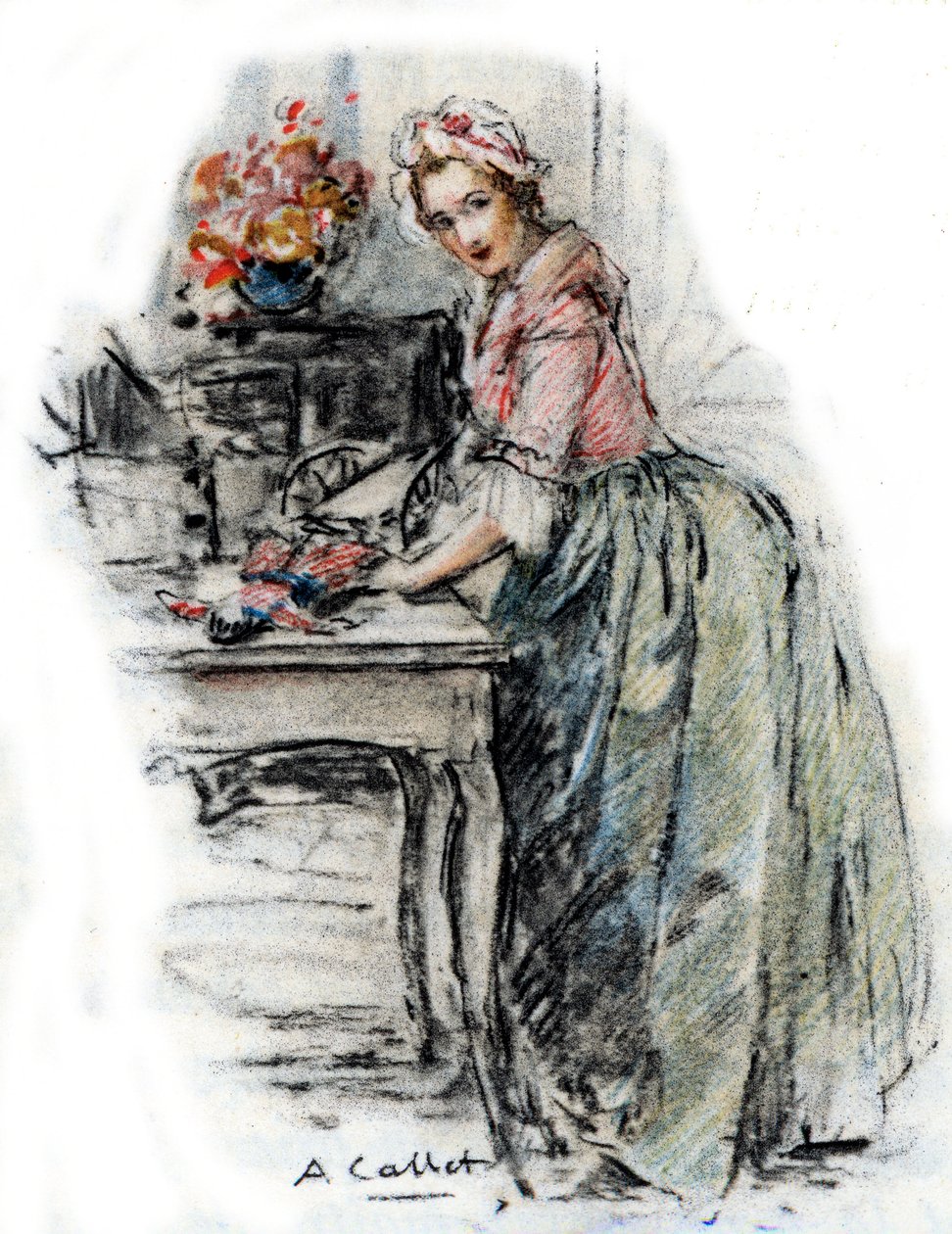 Retrato de Charlotte de Antoine Calbet