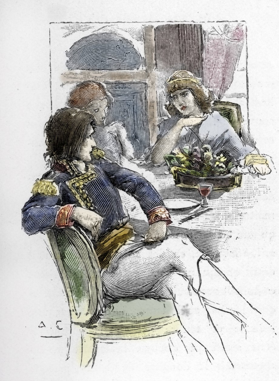 A cantora Giuseppina Grassini (1773-1850) era jovem na presença de Berthier na sala do primeiro cônsul Napoleão Bonaparte que se tornou seu amante de Antoine Calbet