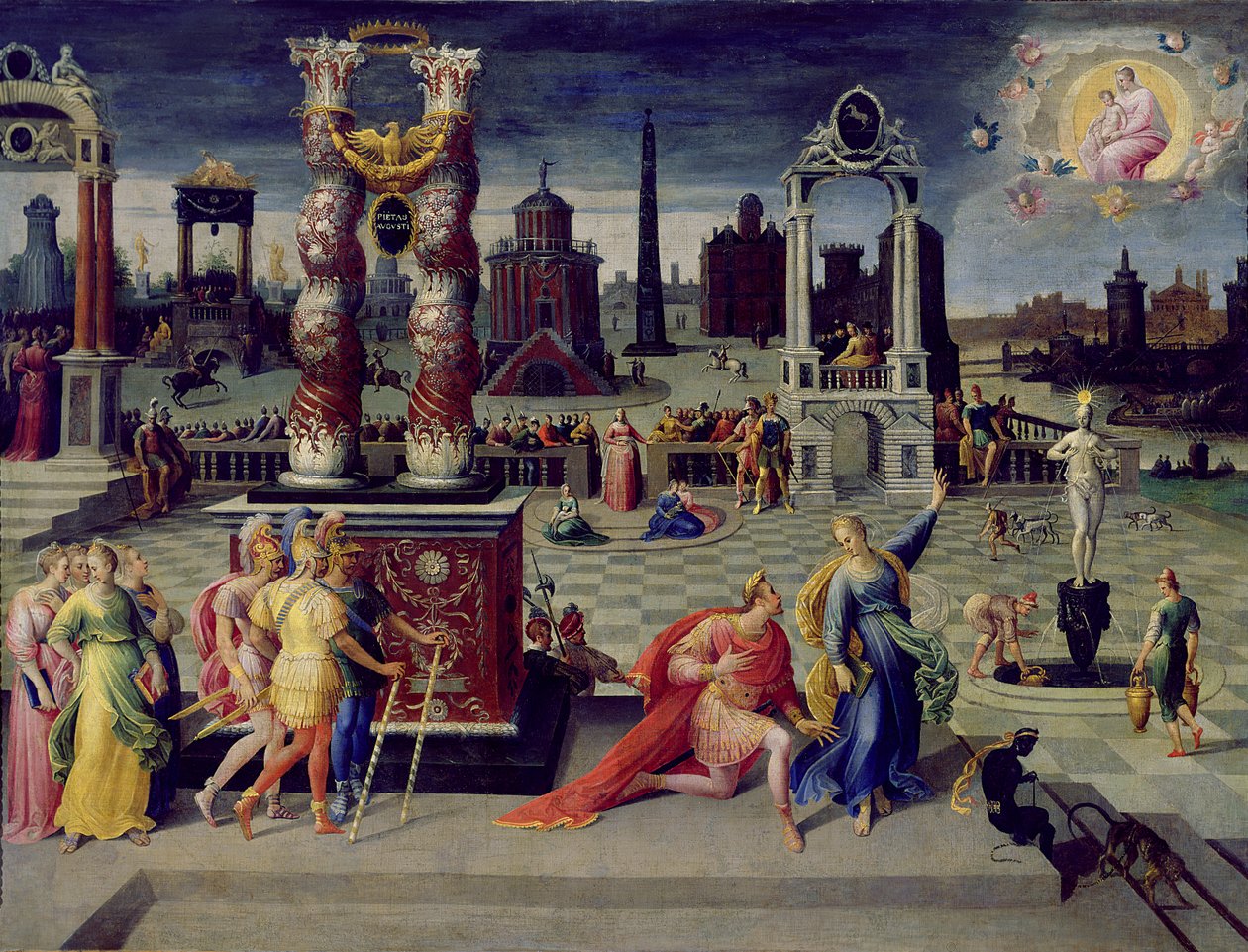 Augusto e a Tiburtina Sibila de Antoine Caron