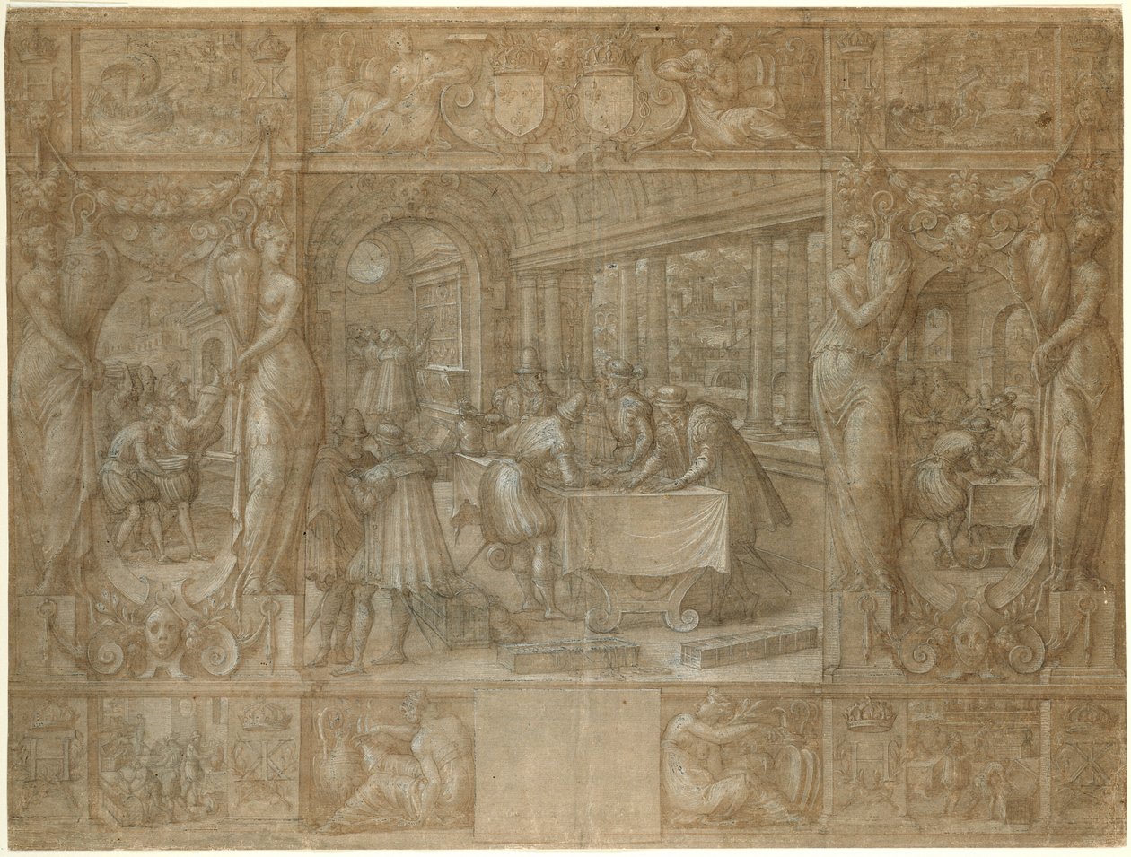 Casamento de Henrique II e Catarina de Médicis, O dote de Antoine Caron