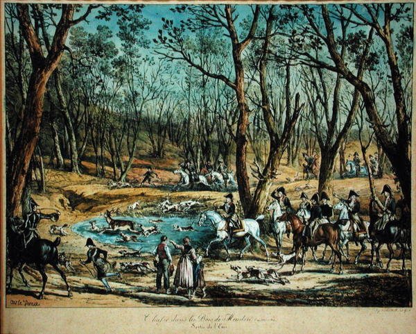 Caça na floresta em Meudon, 29 de março de 1819 de Antoine Charles Horace Vernet