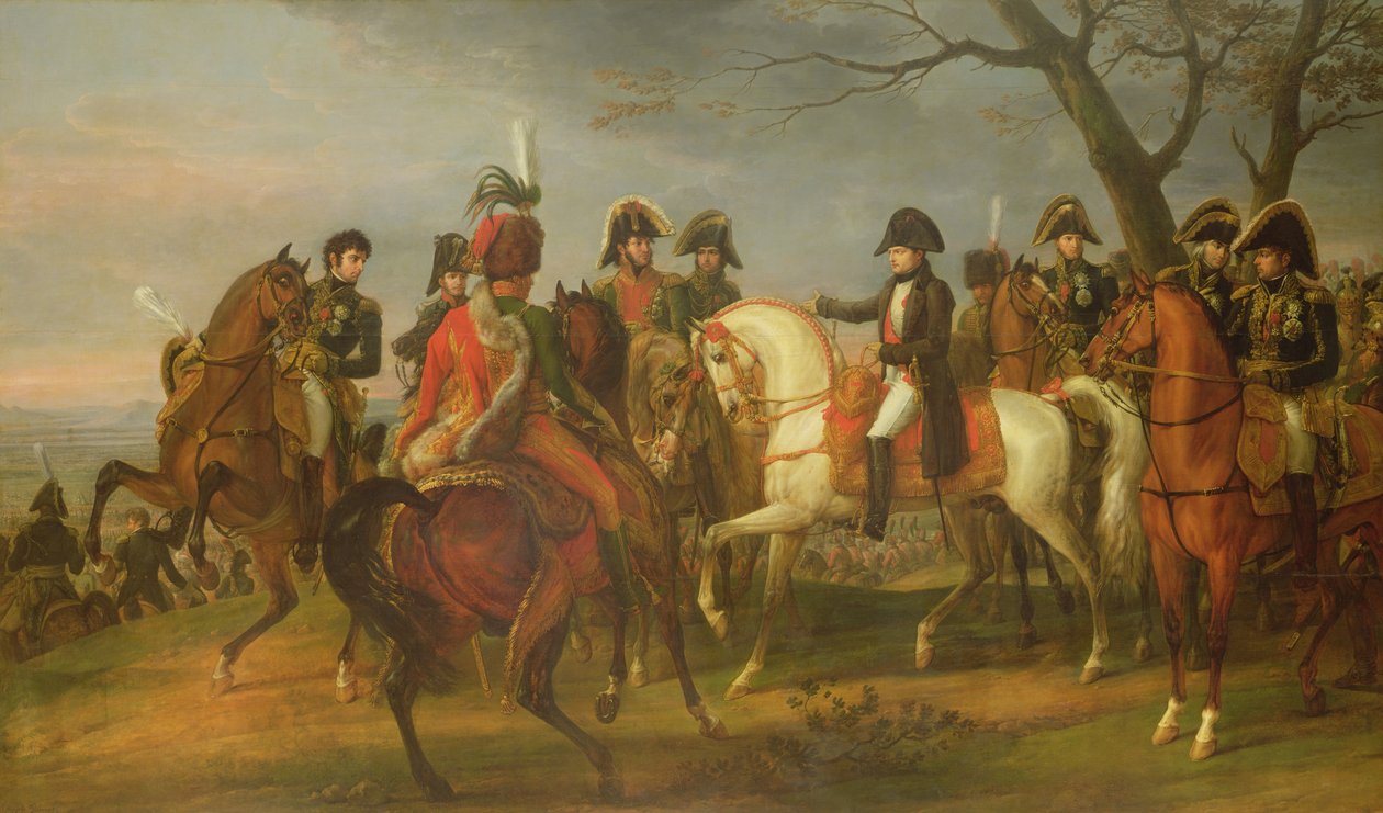 Napoleão (1769-1821) dando ordens antes da batalha de Austerlitz, 2 de dezembro de 1805, 1808 de Antoine Charles Horace Vernet