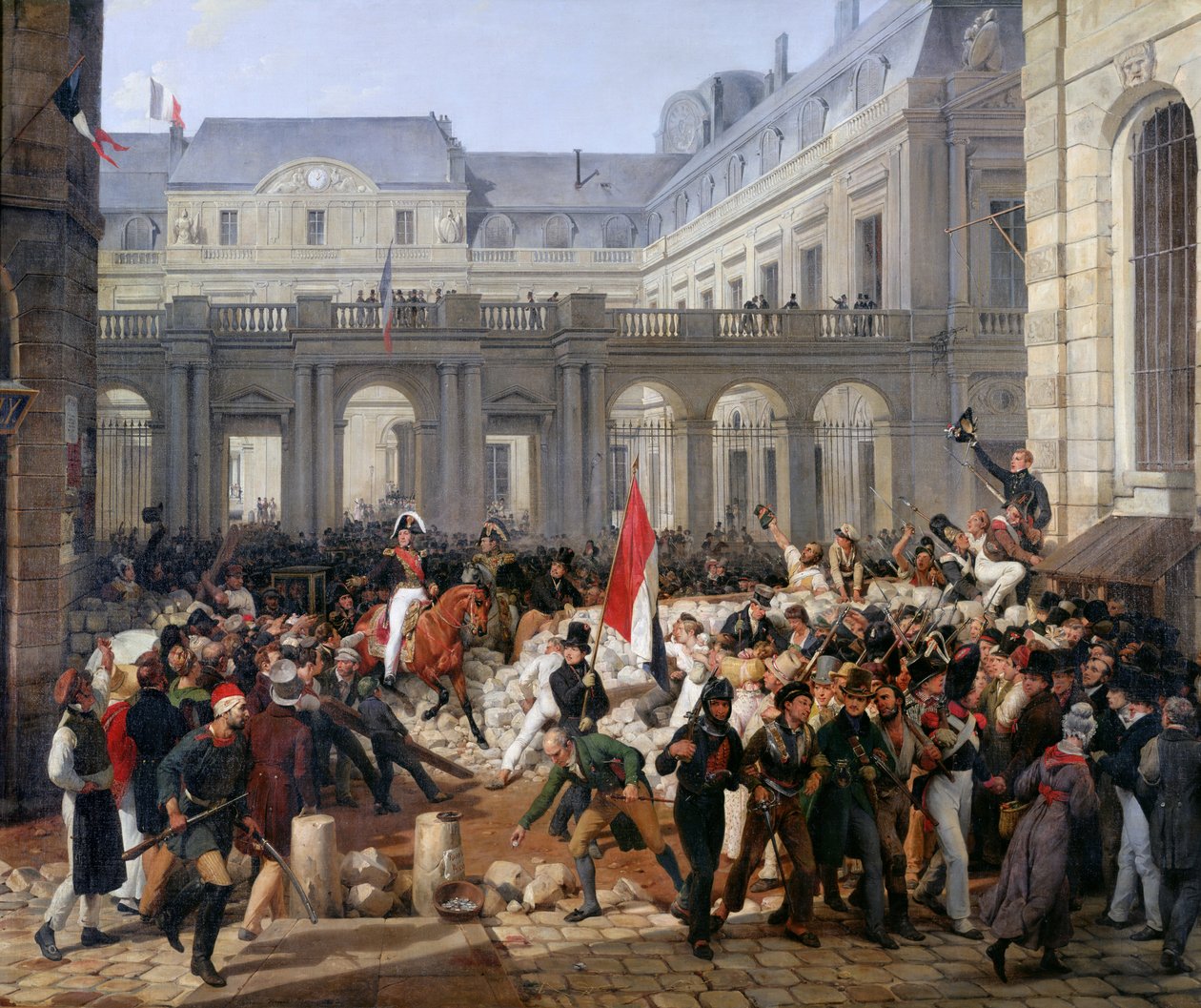 O duque de Orleans deixa o Palais-Royal e vai para o Hotel de Ville em 31 de julho de 1830, 1832 de Antoine Charles Horace Vernet