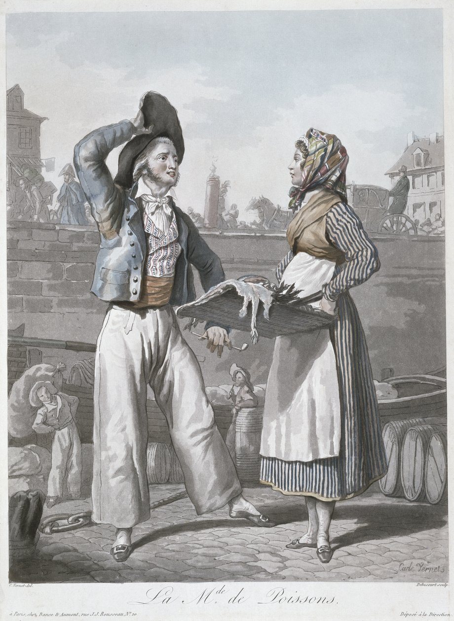 O vendedor de peixe de Antoine Charles Horace Vernet