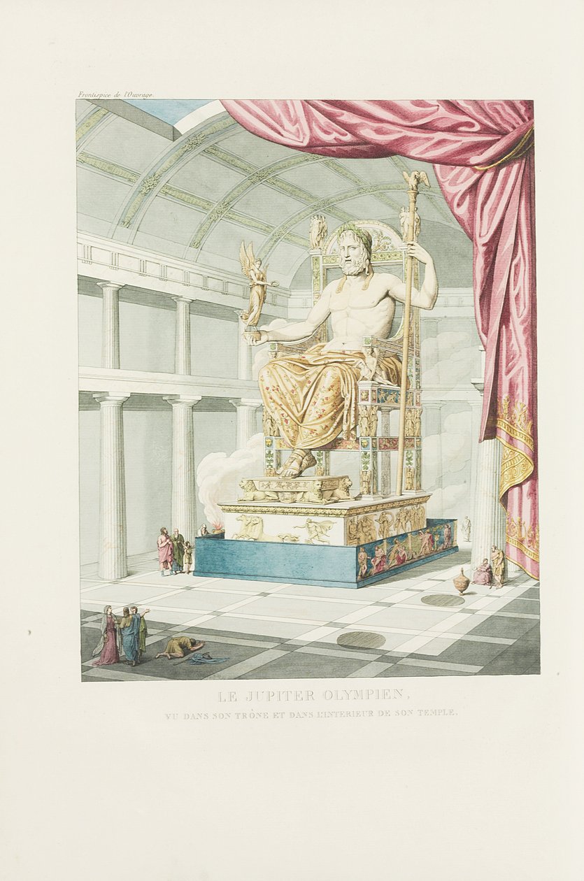 O Júpiter Olímpico: ou A Arte da Escultura Antiga, frontispício de Antoine Chrysostome Quatremère de Quincy