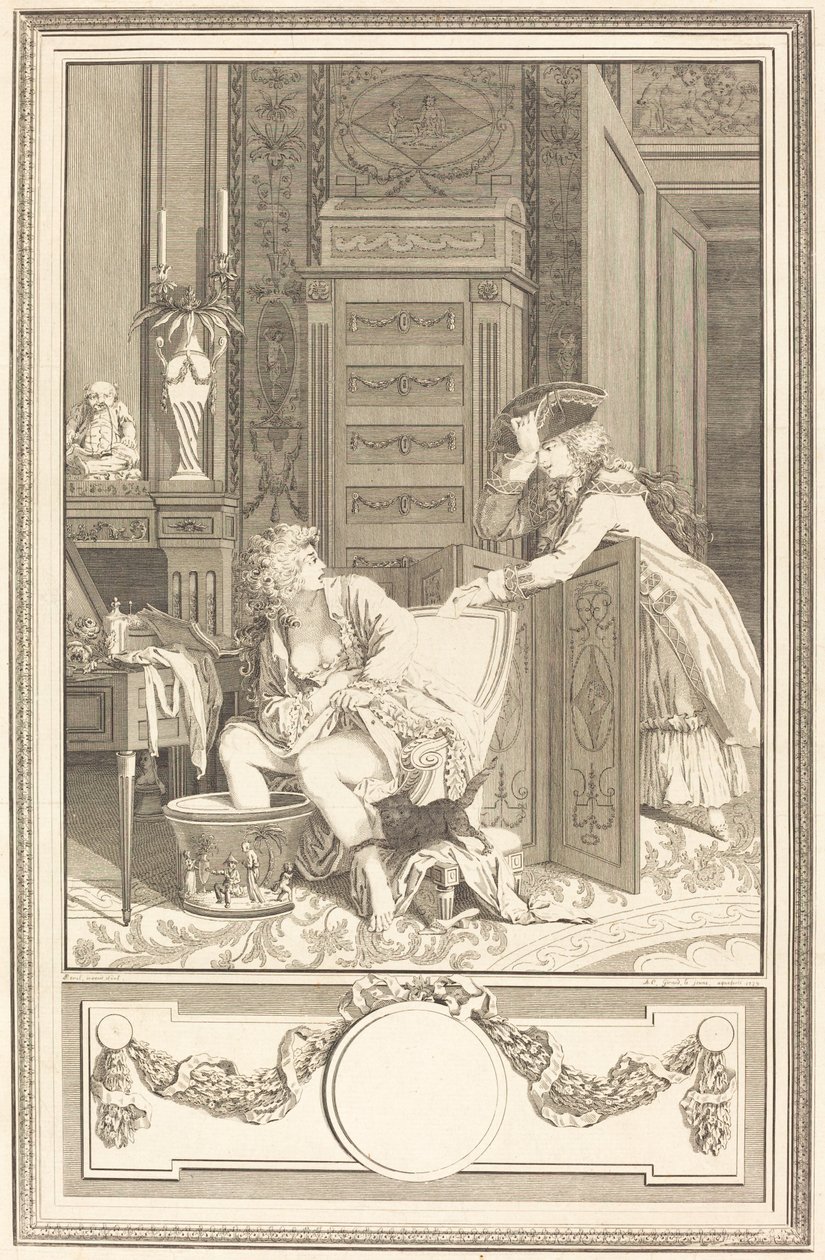 Le bain des pieds (O Banho de Pés) de Antoine Cosme Giraud after Antoine Borel