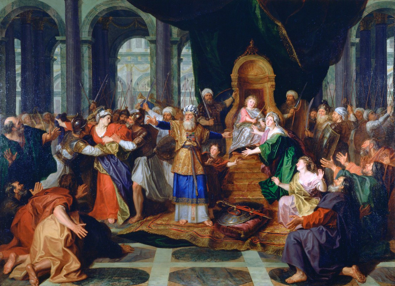 Athaliah expulso do templo, pintado antes de 1697 de Antoine Coypel