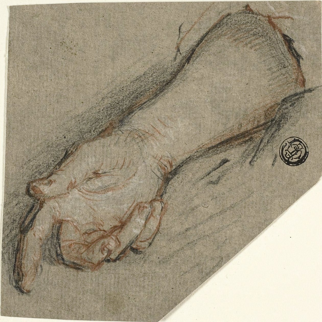 Dorso da mão e antebraço de Antoine Coypel
