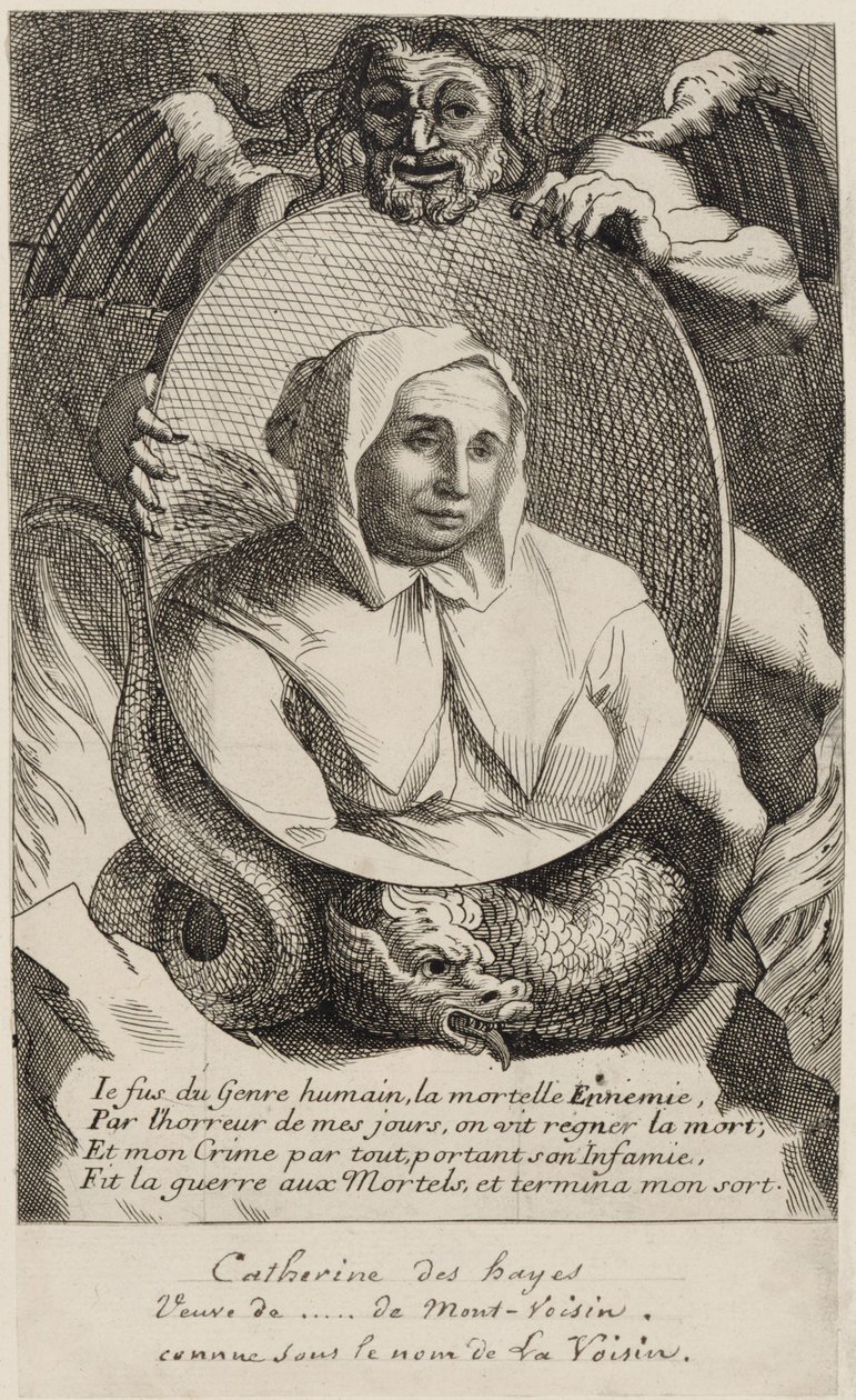Catherine Deshayes (Monvoisin, conhecida como "La Voisin") 1680 de Antoine Coypel